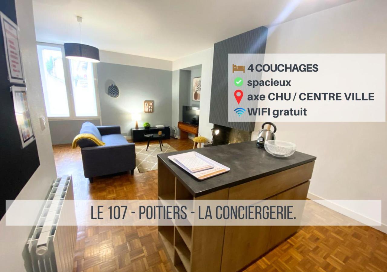 Le 107 - Poitiers - Chu - La Conciergerie. Apartment Luaran gambar